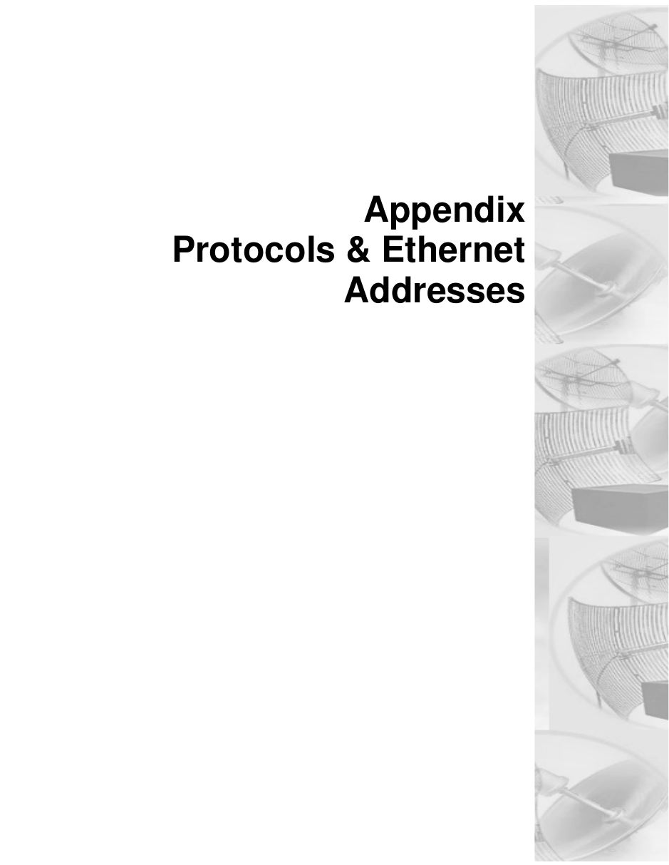 AppendixProtocols &amp; EthernetAddresses