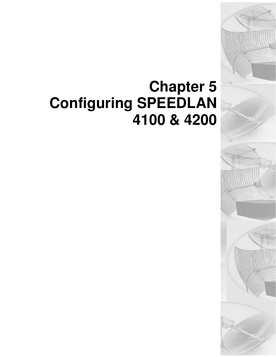 Chapter 5Configuring SPEEDLAN4100 &amp; 4200