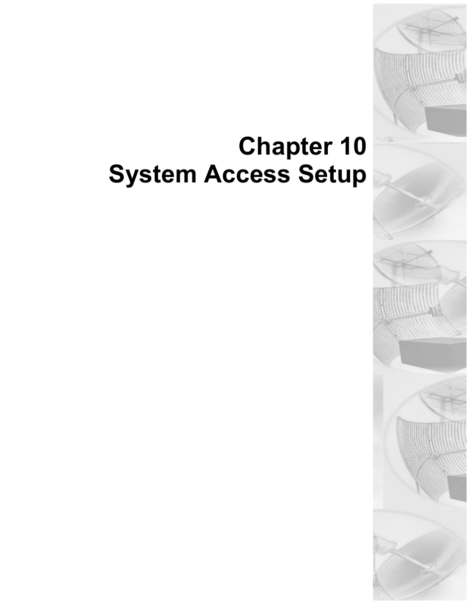 Chapter 10System Access Setup