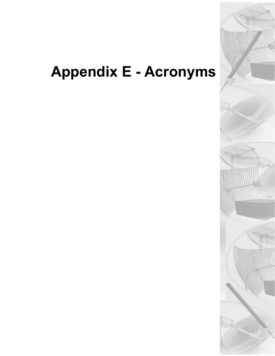 Appendix E - Acronyms  