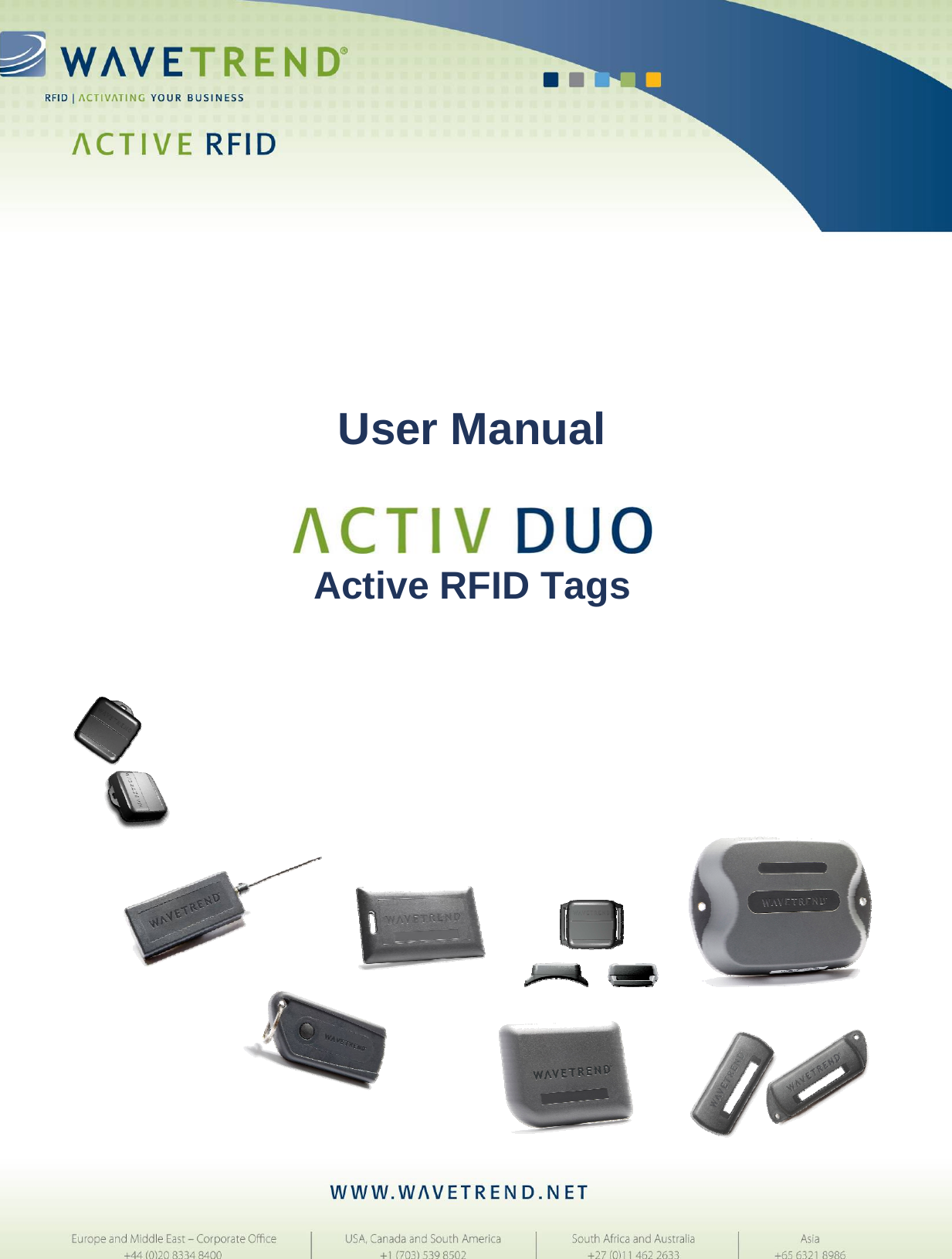         User Manual   Active RFID Tags                    