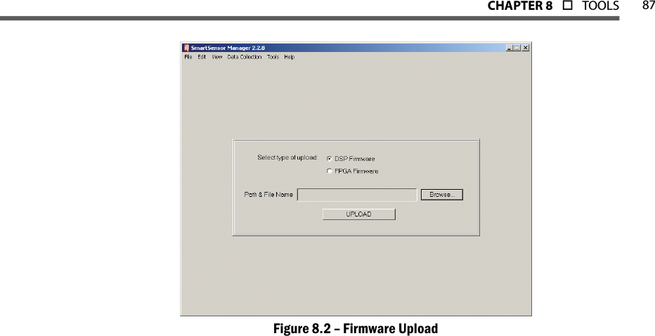 87CHAPTer 8  o  TOOLSFirmware UploadFigure 8.2 – 