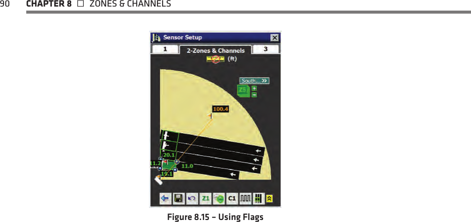 90  CHAPTER 8   ZONES &amp; CHANNELSFigure 8.15 – Using Flags