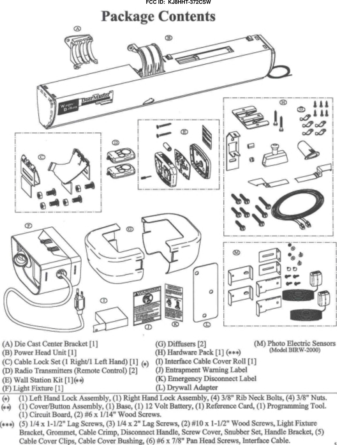 FCC ID:  KJ8HHT-372CSW