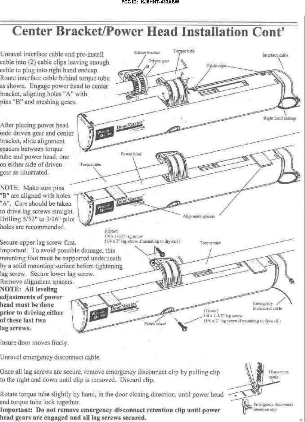 FCC ID:  KJ8HHT-433ASW