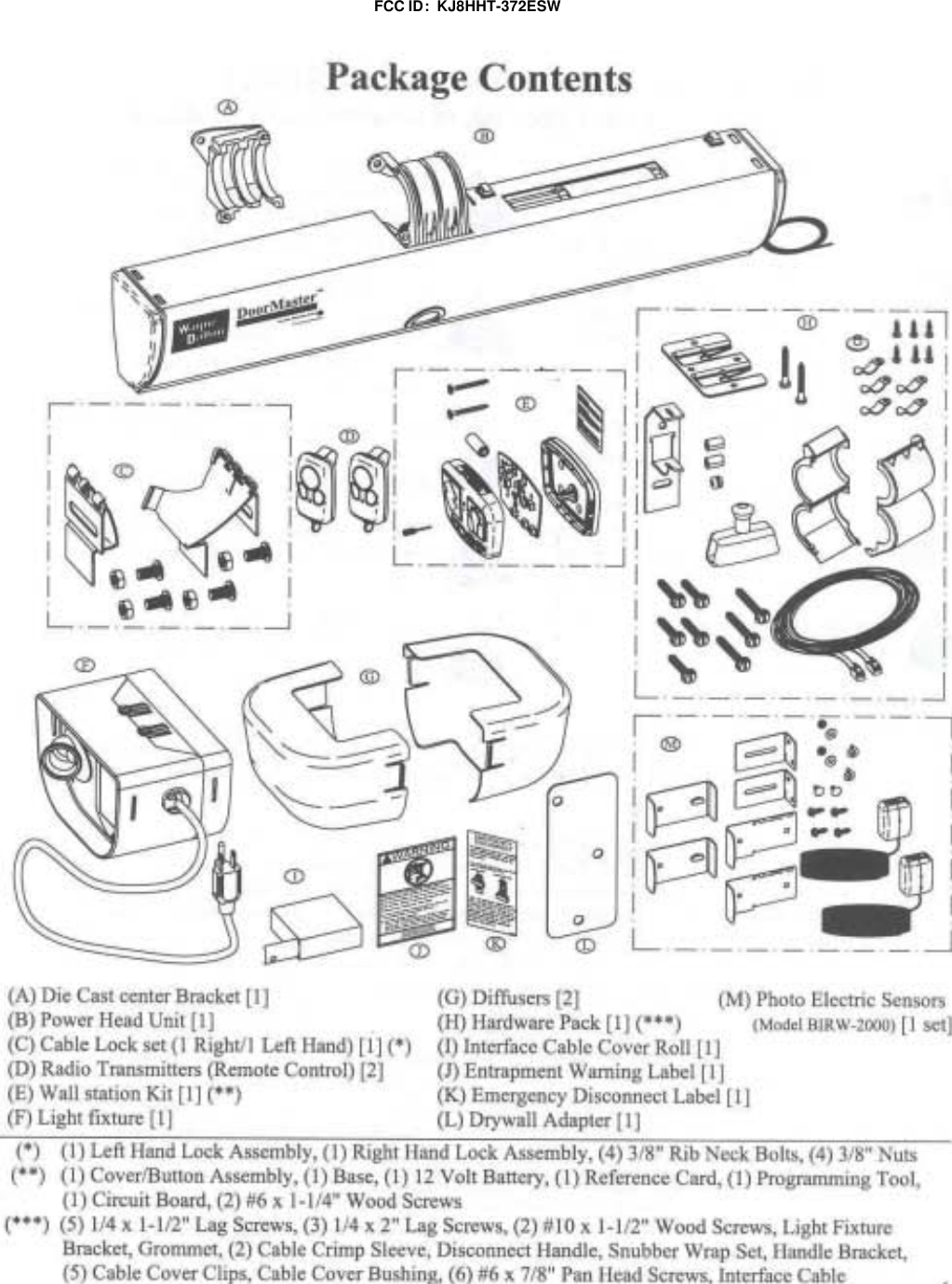 FCC ID:  KJ8HHT-372ESW