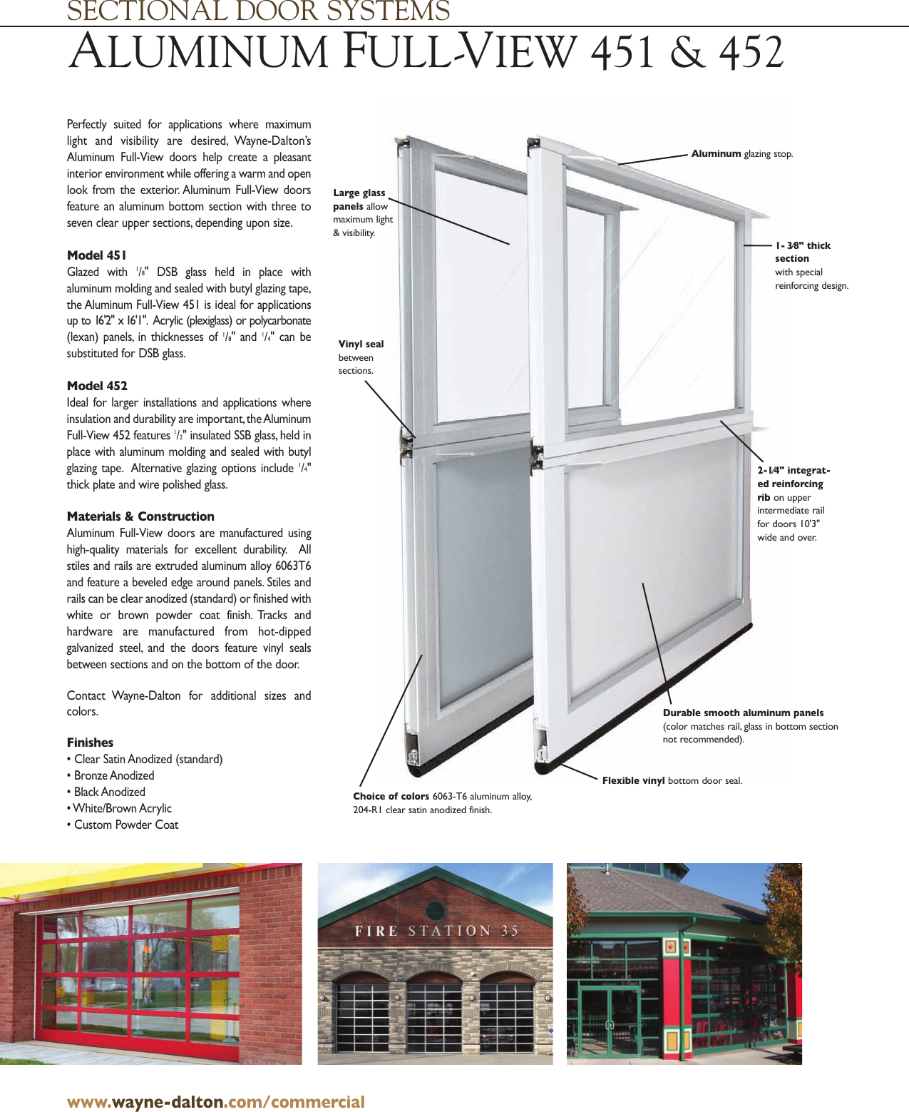 Page 2 of 4 - Wayne-Dalton Wayne-Dalton-Aluminum-Full-View-451-And-452-Users-Manual- Full View  Wayne-dalton-aluminum-full-view-451-and-452-users-manual