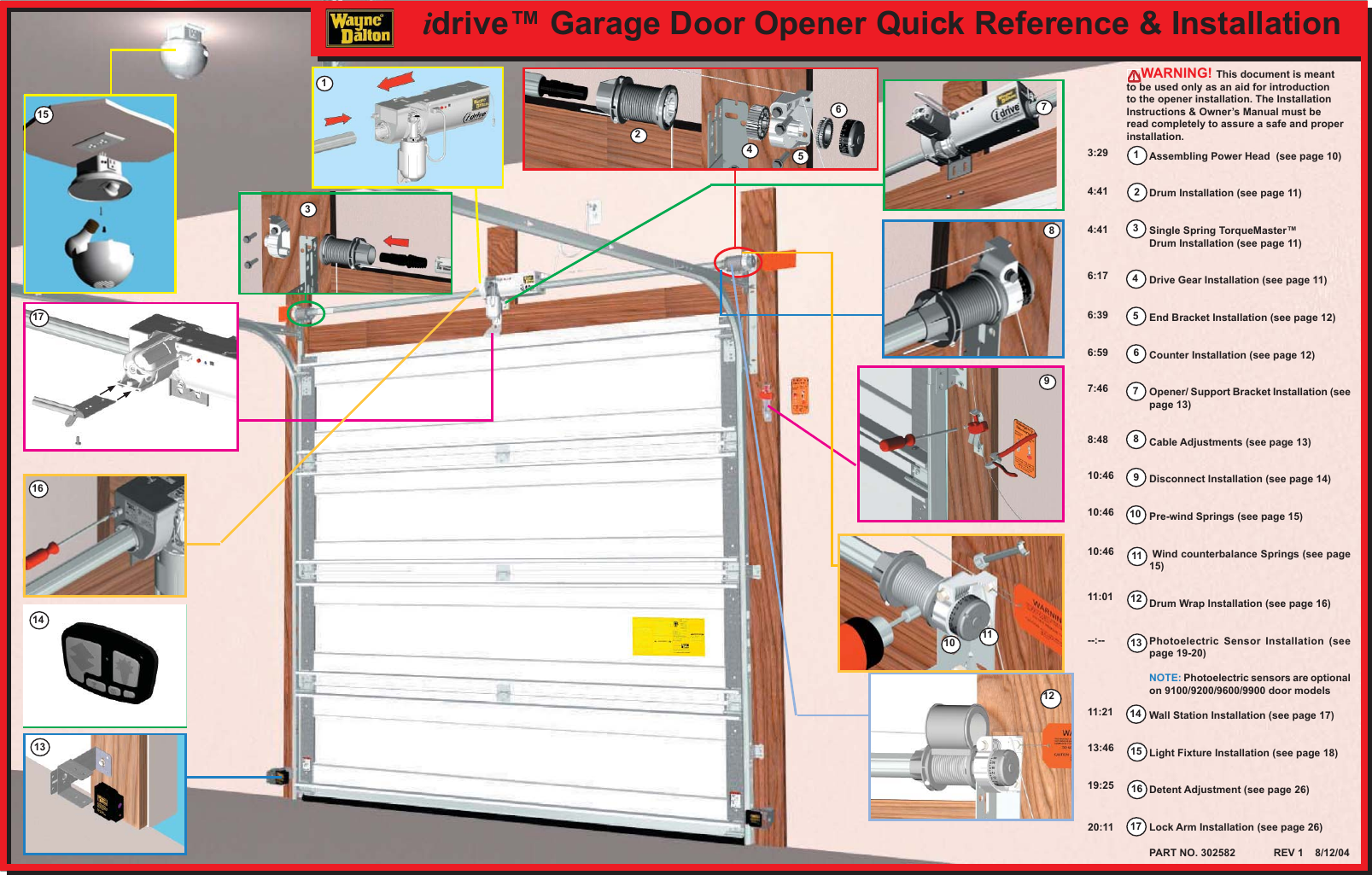 how to install idrive garage door opener