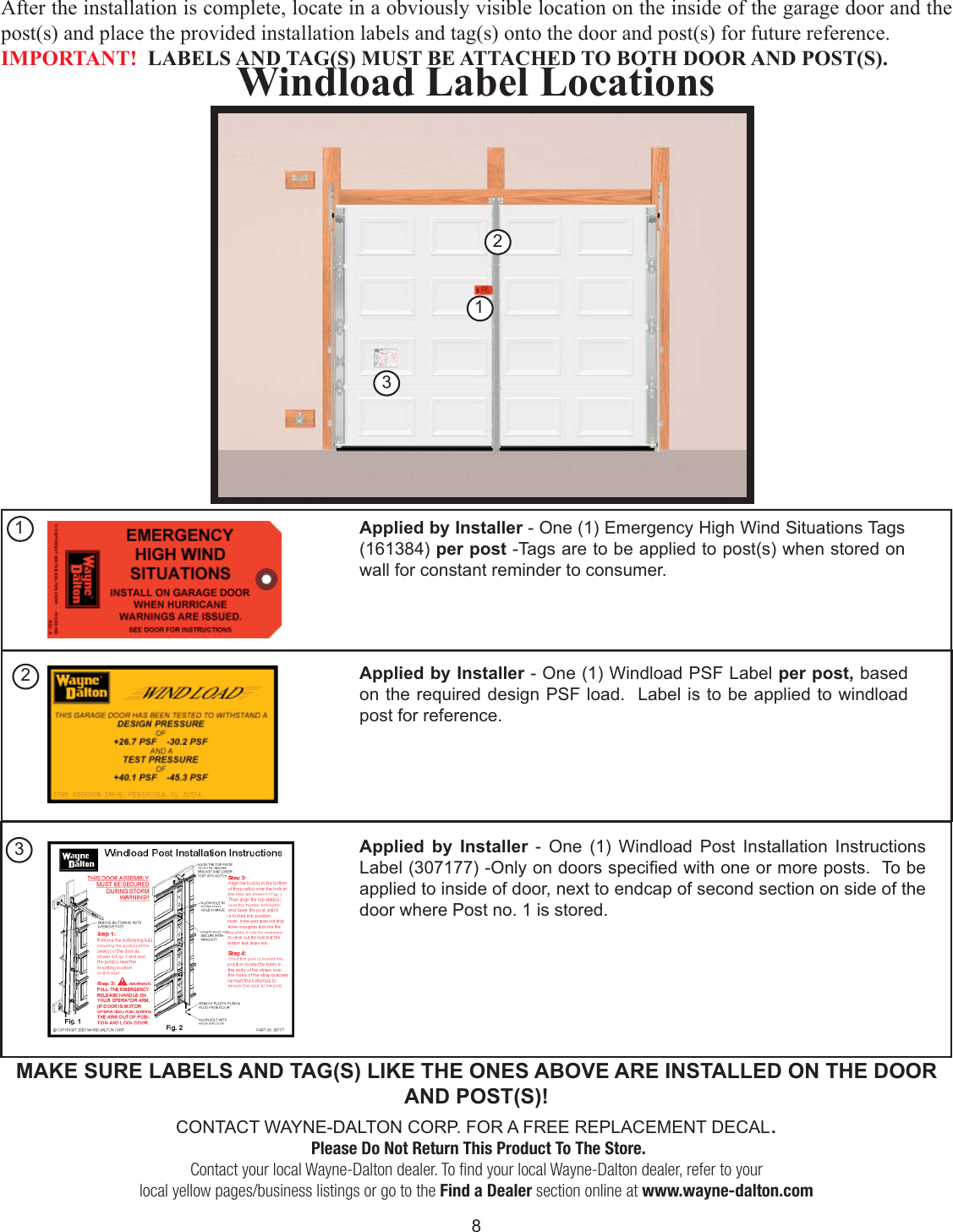 Page 8 of 8 - Wayne-Dalton Wayne-Dalton-Waynemark-8000-Users-Manual- 307330 Rev3 6-26-2007  Wayne-dalton-waynemark-8000-users-manual