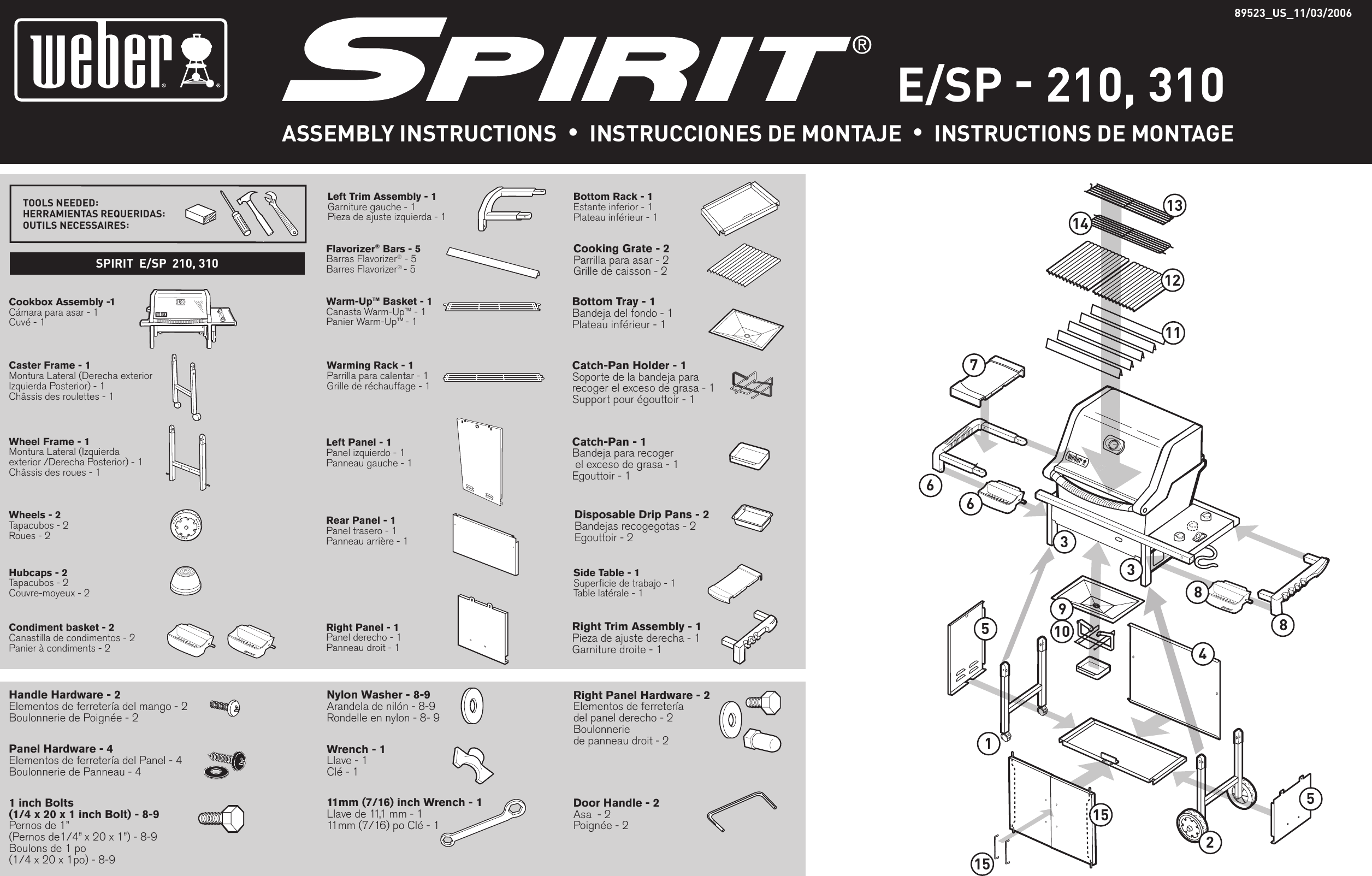 Page 1 of 4 - Weber Weber-Spirit-210-Assembly-Instruction-  Weber-spirit-210-assembly-instruction