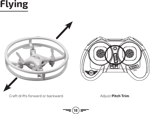 18Craft drifts forward or backward. Adjust Pitch Trim.Flying