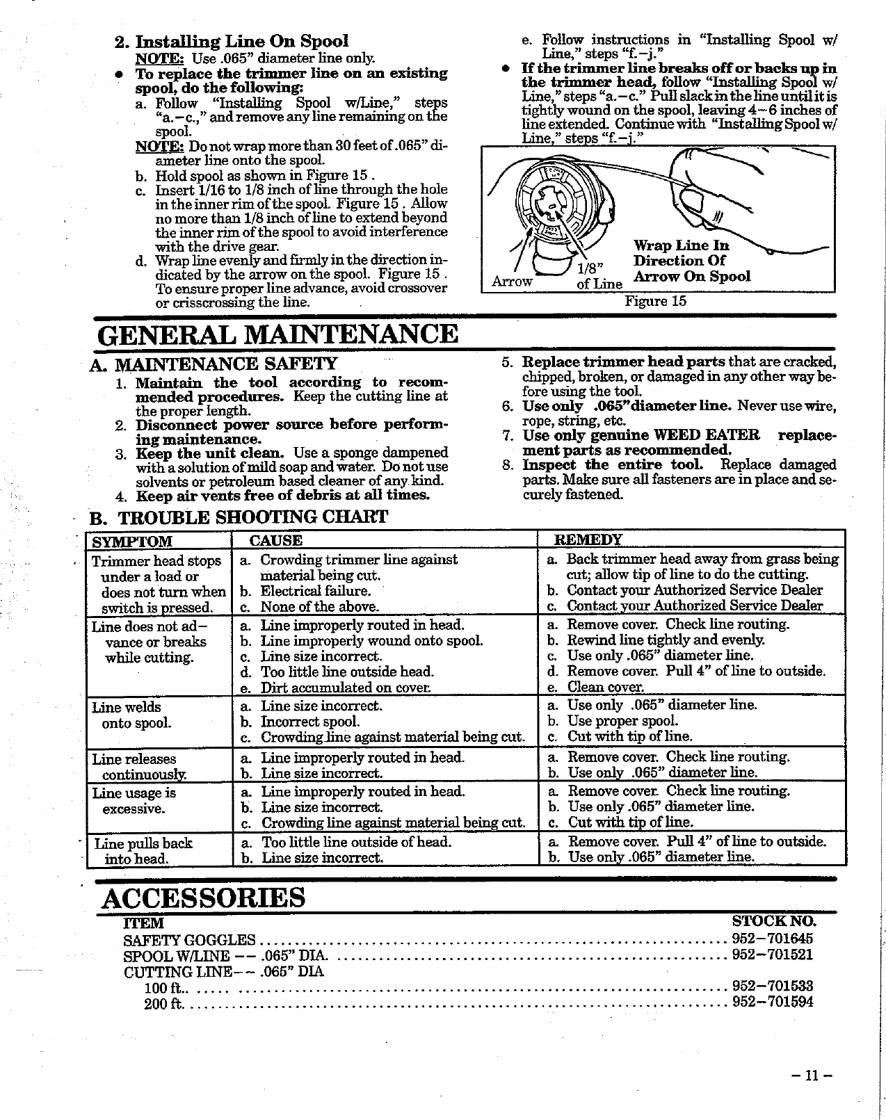 Page 11 of 12 - Weed-Eater Weed-Eater-1209-Operators-Manual- OM, 1208, 1995-01, TRIMMERS/EDGERS  Weed-eater-1209-operators-manual