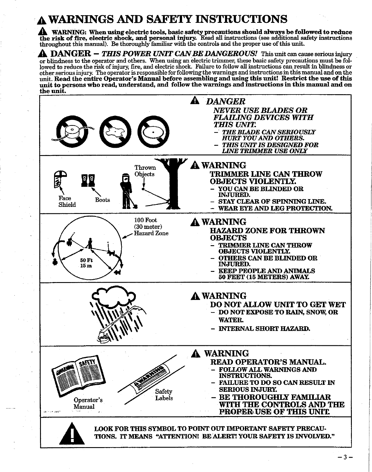 Page 3 of 12 - Weed-Eater Weed-Eater-1209-Operators-Manual- OM, 1208, 1995-01, TRIMMERS/EDGERS  Weed-eater-1209-operators-manual