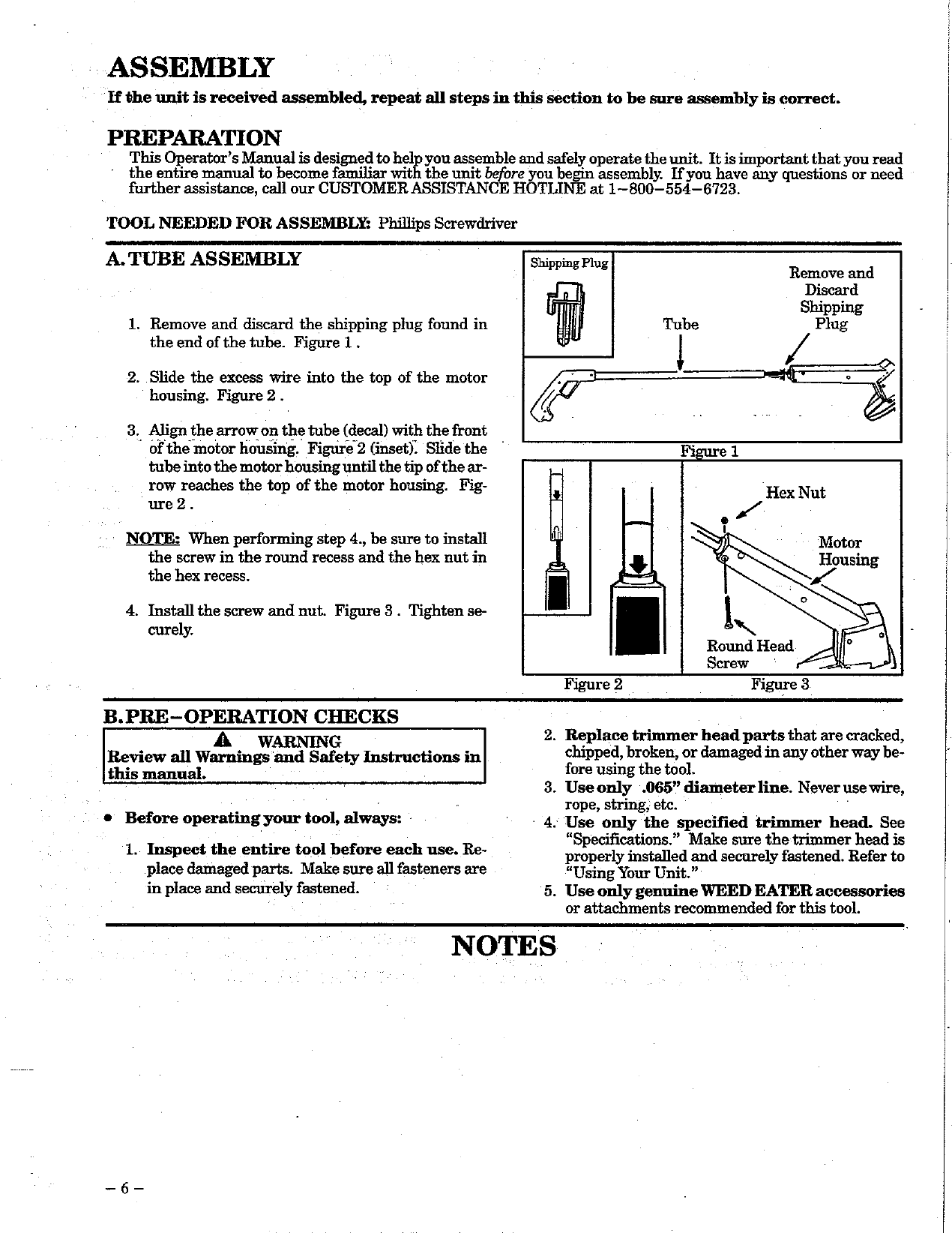 Page 6 of 12 - Weed-Eater Weed-Eater-1209-Operators-Manual- OM, 1208, 1995-01, TRIMMERS/EDGERS  Weed-eater-1209-operators-manual