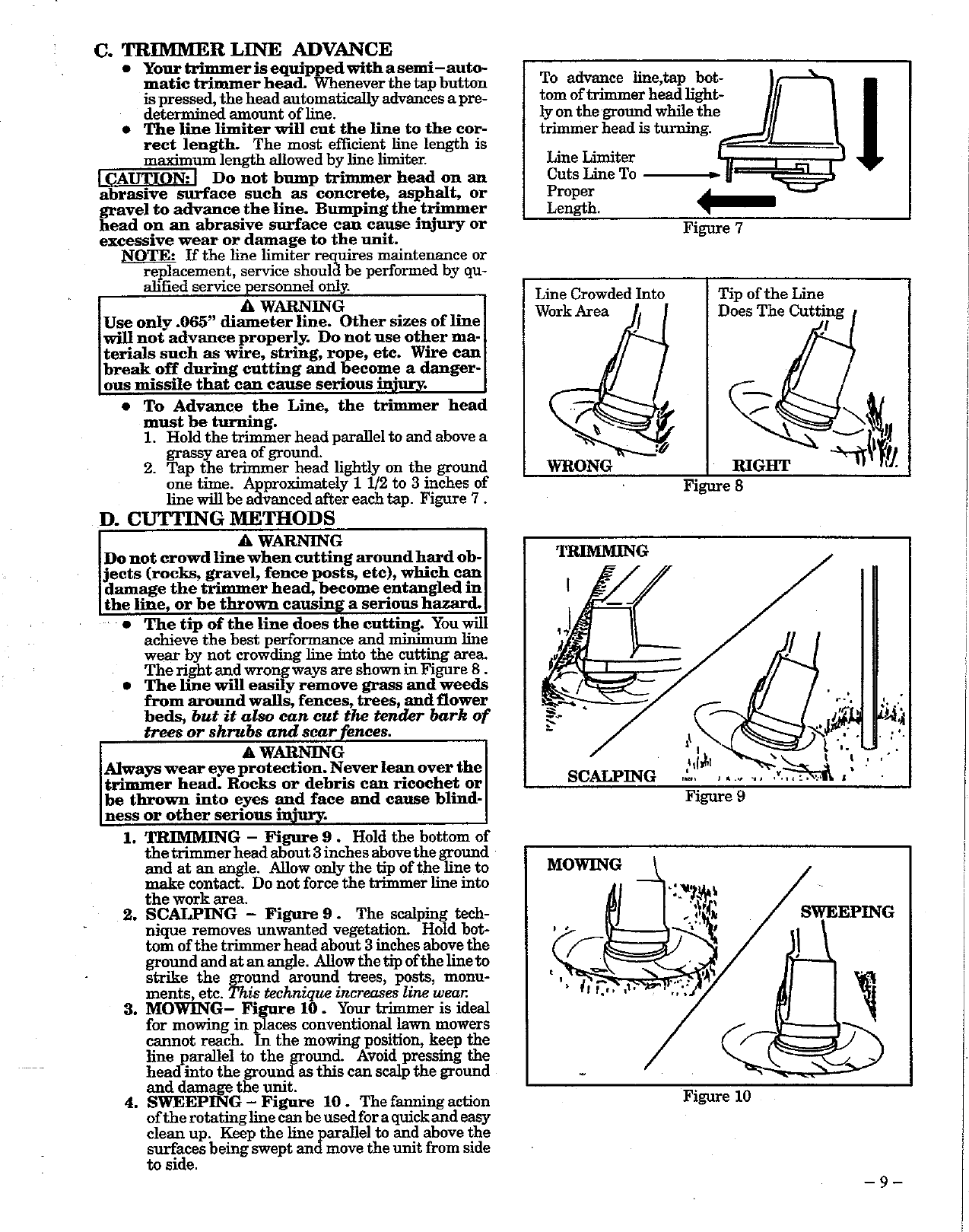 Page 9 of 12 - Weed-Eater Weed-Eater-1209-Operators-Manual- OM, 1208, 1995-01, TRIMMERS/EDGERS  Weed-eater-1209-operators-manual