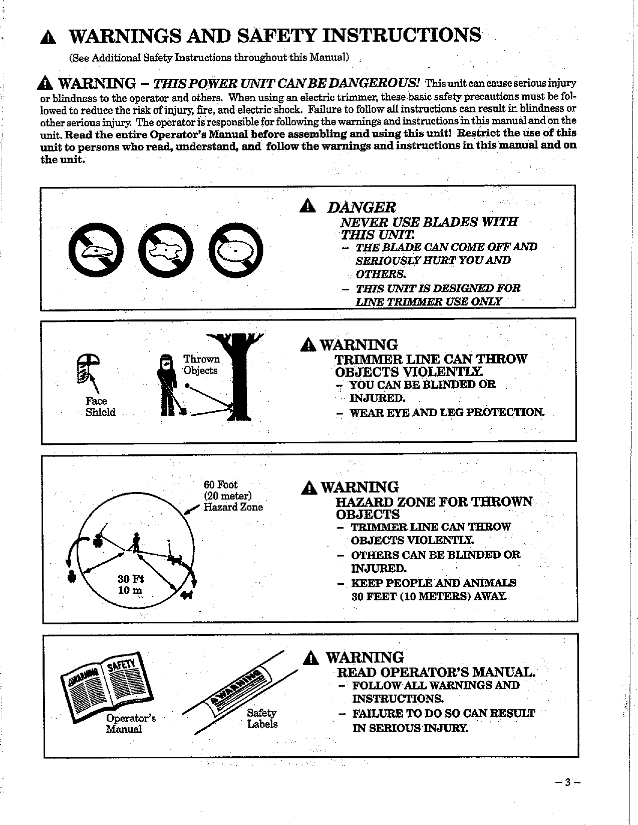 Page 3 of 12 - Weed-Eater Weed-Eater-1212-Operators-Manual- OM, 1212, 1994-04, TRIMMERS/EDGERS, ENGLISH  Weed-eater-1212-operators-manual