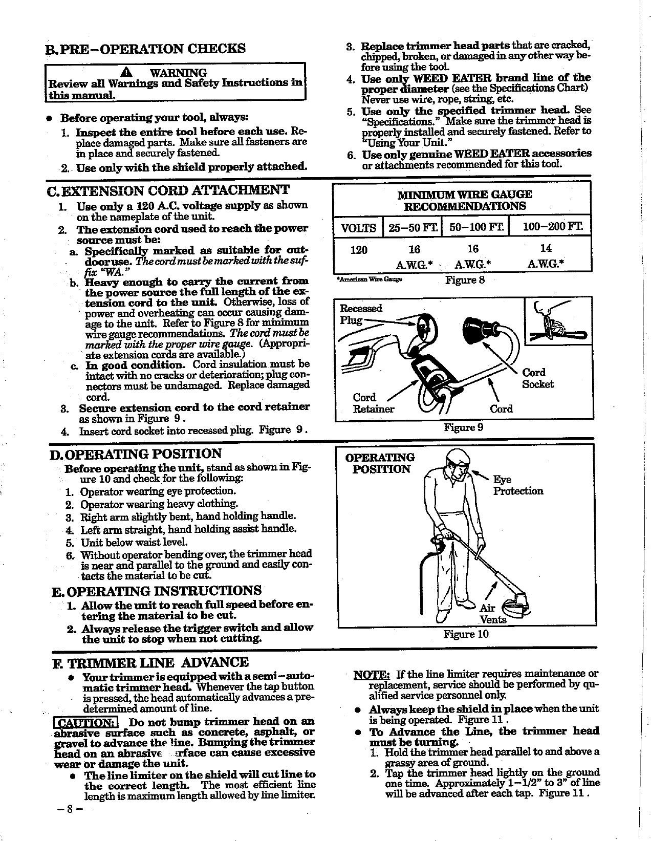 Page 8 of 12 - Weed-Eater Weed-Eater-1212-Operators-Manual- OM, 1212, 1994-04, TRIMMERS/EDGERS, ENGLISH  Weed-eater-1212-operators-manual
