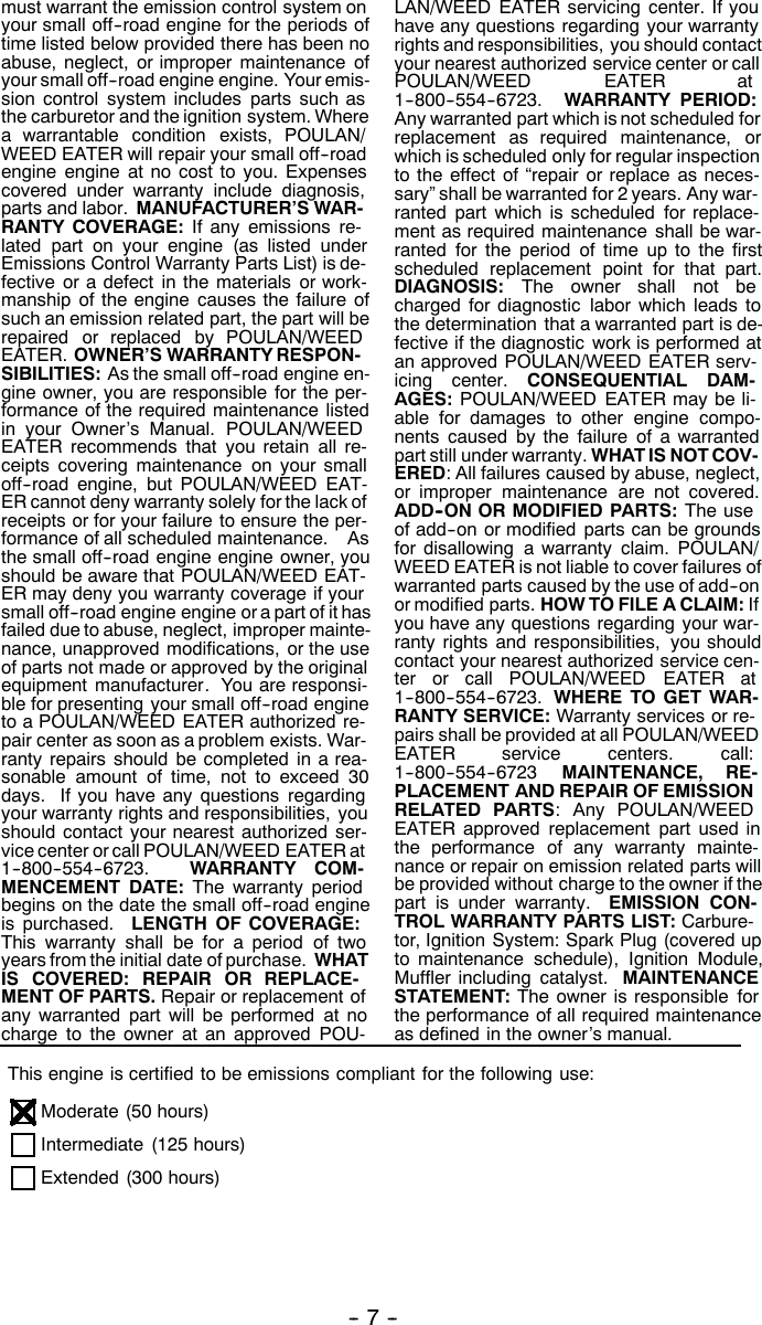 Page 7 of 7 - Weed-Eater Weed-Eater-530086312-Operators-Manual- OM, FL1500 LE, 2002-04, BLOWERS  Weed-eater-530086312-operators-manual