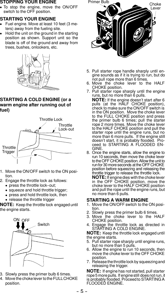 Page 5 of 10 - Weed-Eater Weed-Eater-530163751-Instruction-Manual- OM, GHT 220, 2003-10, HEDGE TRIMMERS/POLE TRIMMERS  Weed-eater-530163751-instruction-manual