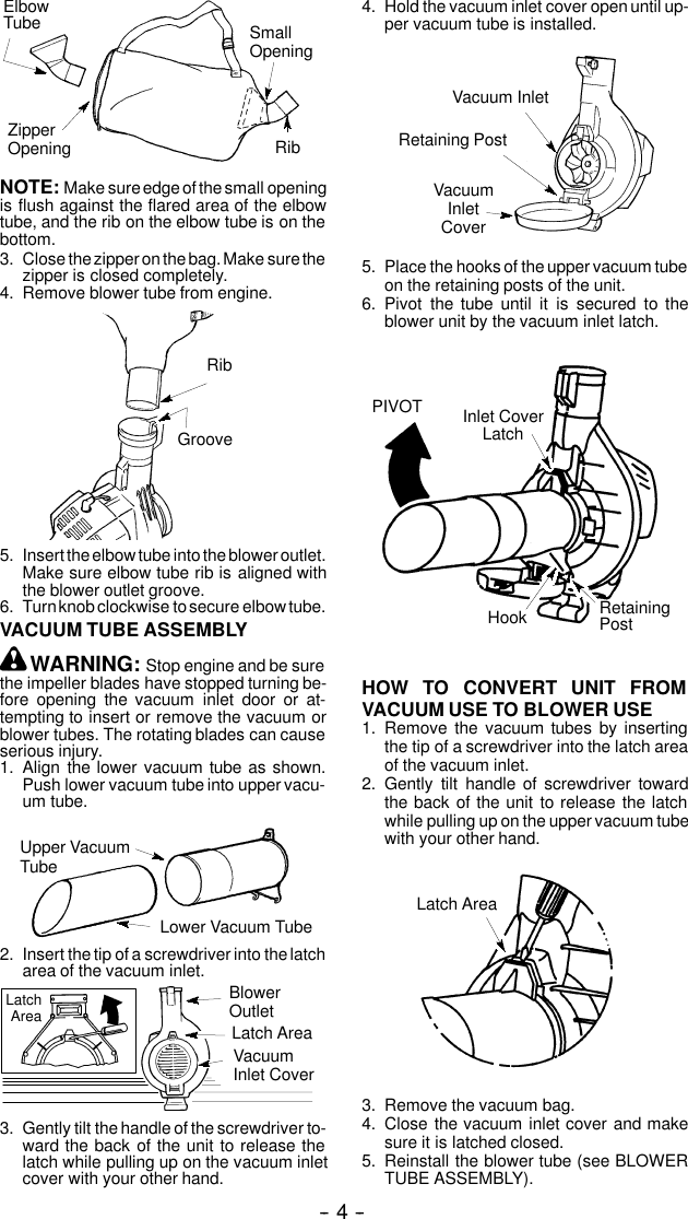 Page 4 of 11 - Weed-Eater Weed-Eater-530163804-Instruction-Manual- OM, BV200, BV1650, BV1800, BV1850, BV2000, 2004-02, BLOWERS  Weed-eater-530163804-instruction-manual