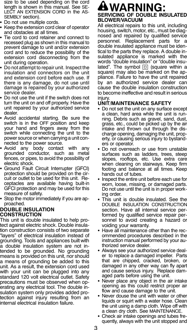 Weed Eater 545186754 Instruction Manual OM, EBV200W, 2010 04, BLOWERS, 952711852