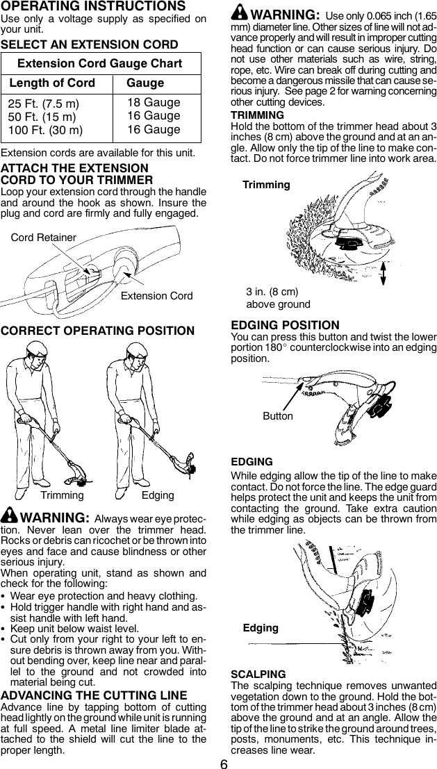 Page 6 of 10 - Weed-Eater Weed-Eater-952711905-Instruction-Manual- OM, RTE112C, 2010-04, TRIMMERS, 952711905  Weed-eater-952711905-instruction-manual