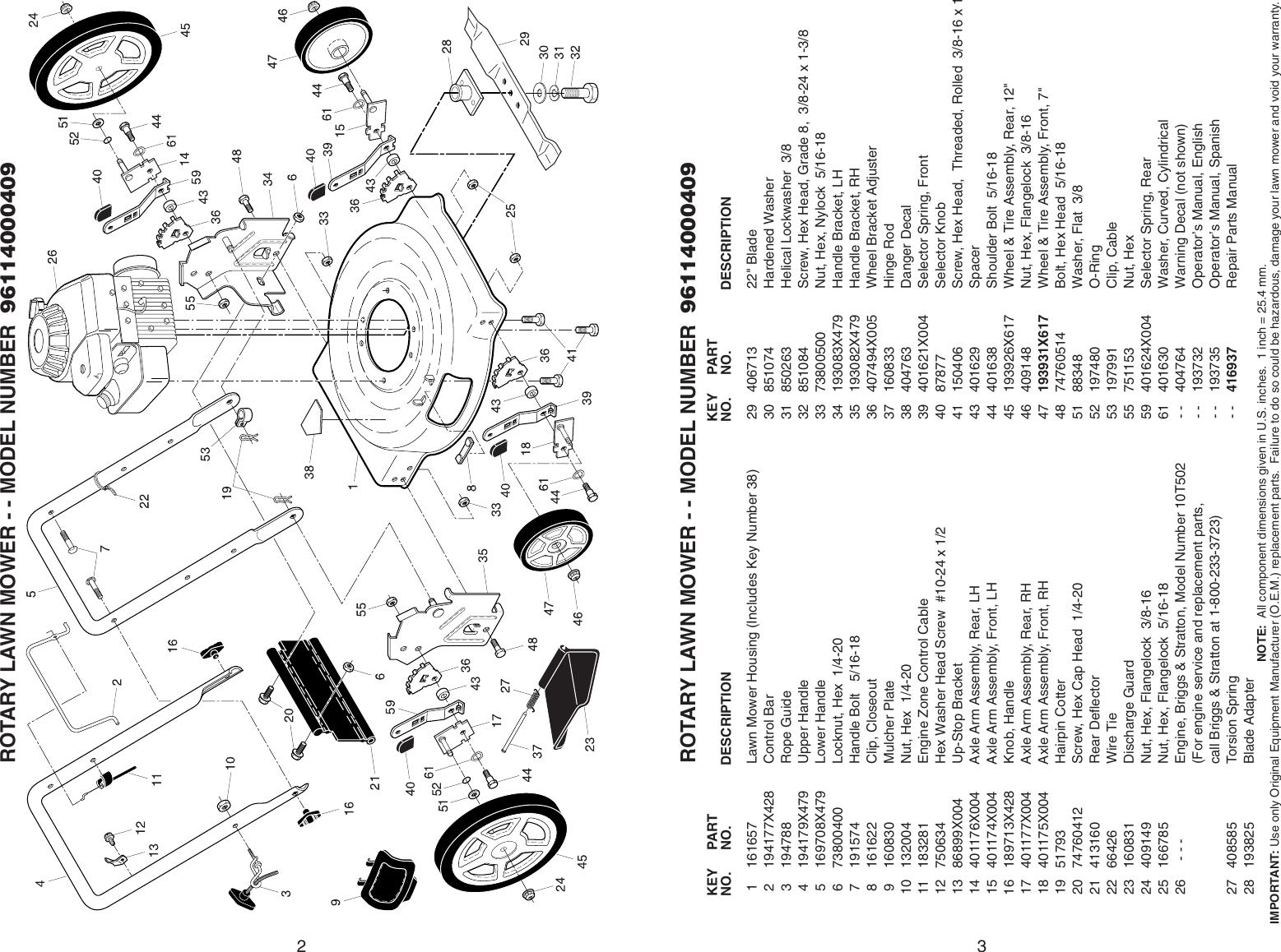 Page 2 of 2 - Weed-Eater Weed-Eater-96114000409-Parts-List- IPL, WEEDEATER, 961140004, 2007-10, 416937, US, 96114000409  Weed-eater-96114000409-parts-list