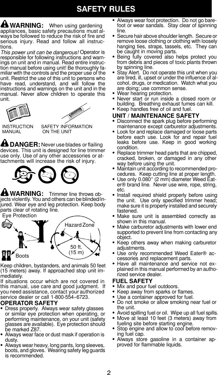 Page 2 of 11 - Weed-Eater Weed-Eater-Le-Instruction-Manual- Weed-eater-le-instruction-manual