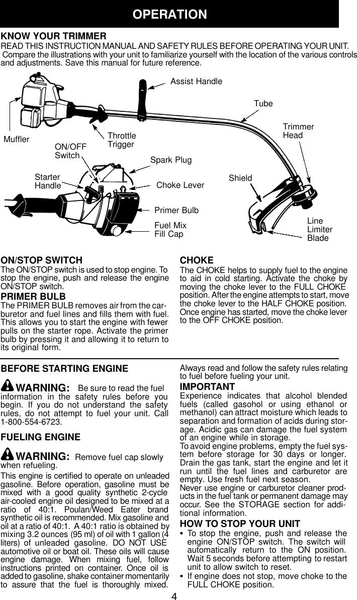 Page 4 of 11 - Weed-Eater Weed-Eater-Le-Instruction-Manual- Weed-eater-le-instruction-manual