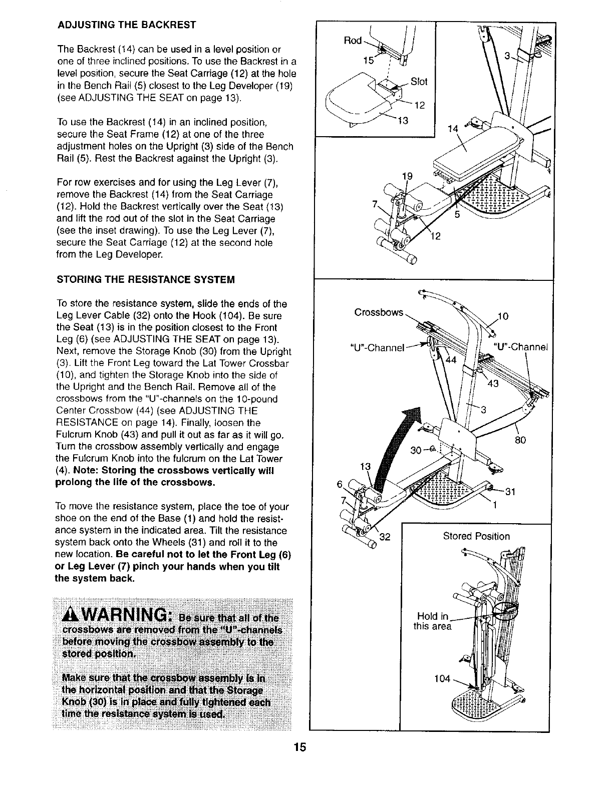 Weider 831153961 User Manual CROSSBOW ADVANTAGE Manuals And Guides L0304226