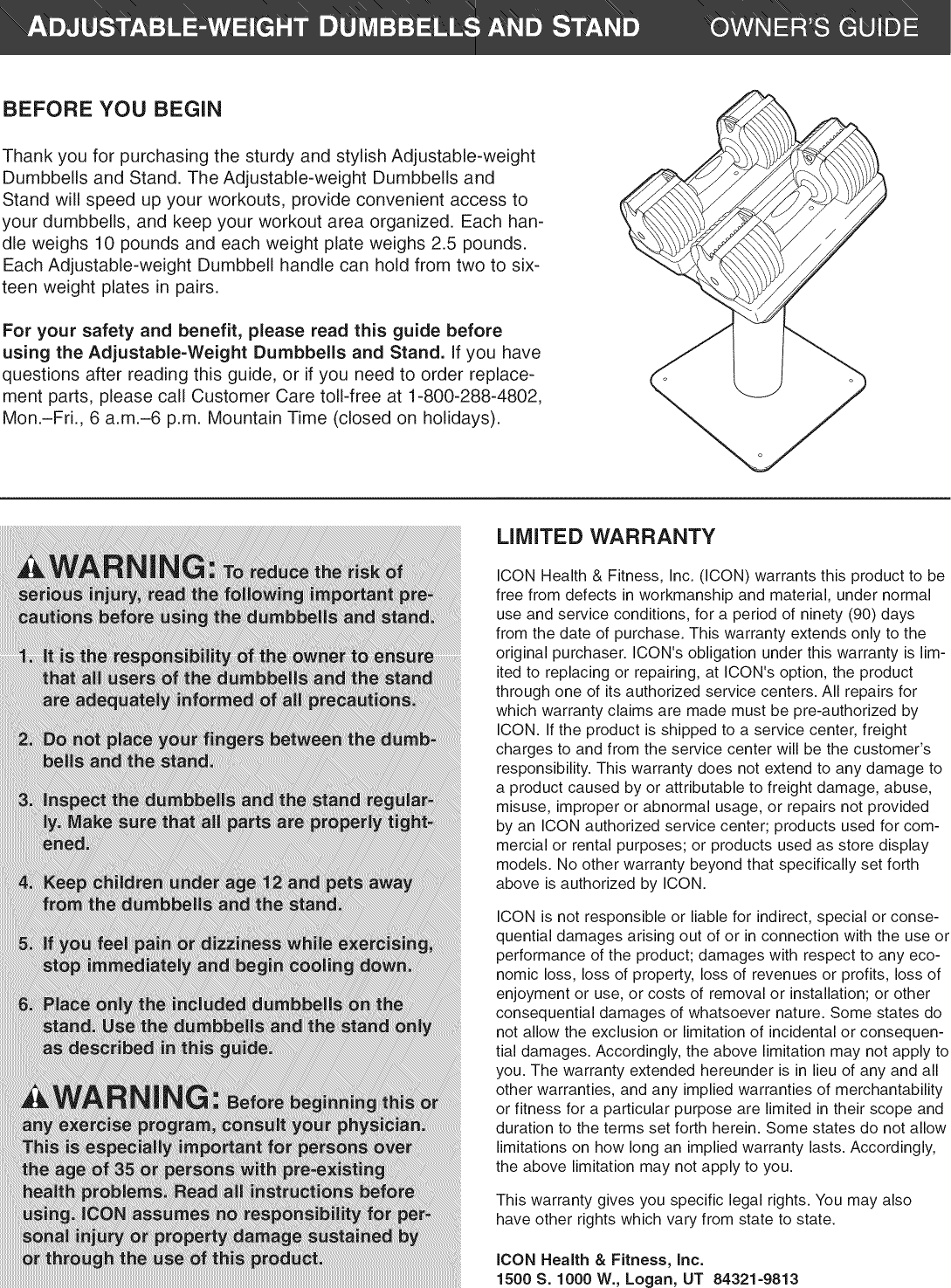Page 1 of 2 - Weider 831158011 1103677L User Manual  CORE SPACESAVER 100 - Manuals And Guides