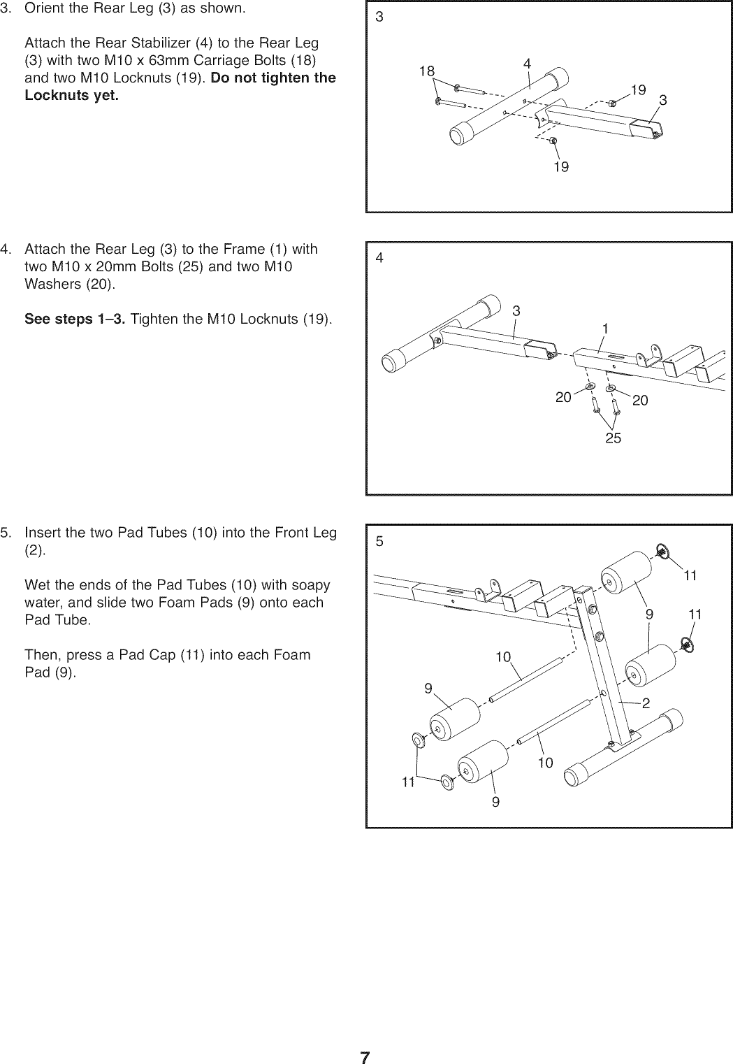 Page 7 of 12 - Weider 831159060 User Manual  PRO 255L - Manuals And Guides 1008634L