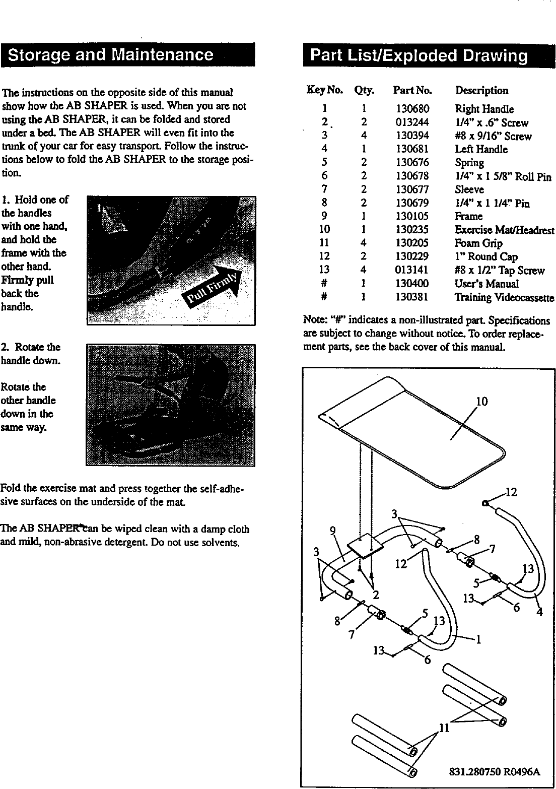 Page 3 of 8 - Weider 831280750 User Manual  AB SHAPER - Manuals And Guides 99020146