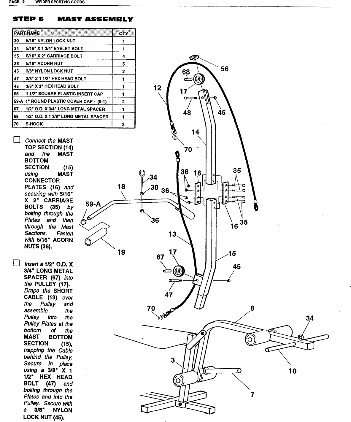 Page 10 of 12 - Weider Weider-1033-Ultramax-Bench-1033-Users-Manual-  Weider-1033-ultramax-bench-1033-users-manual