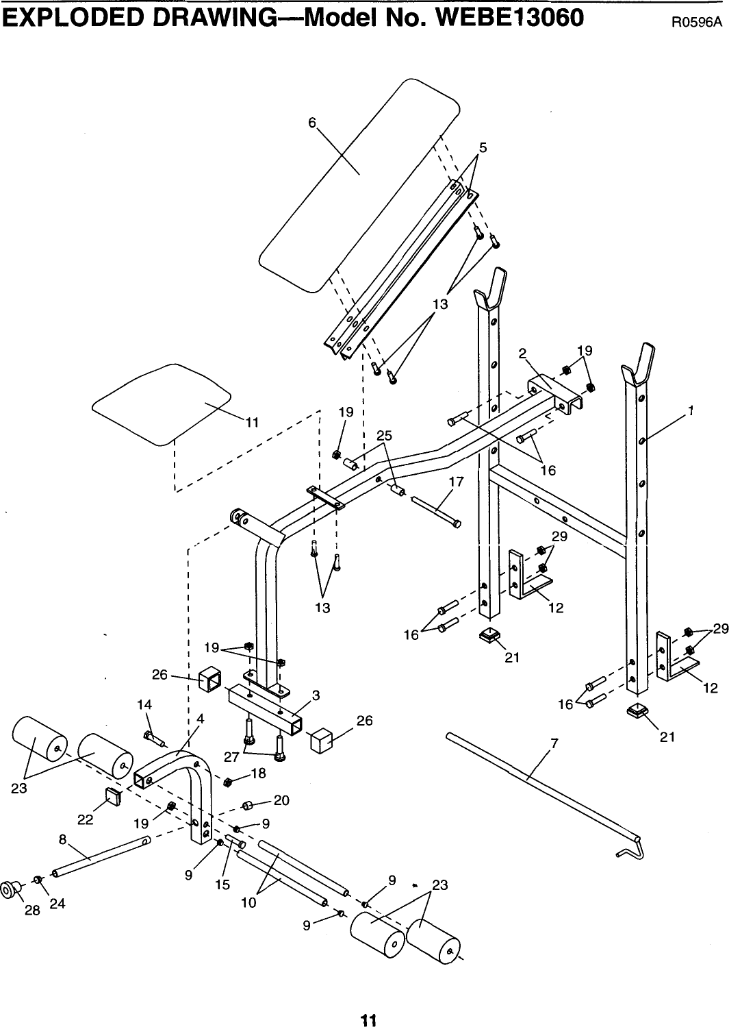 Page 11 of 12 - Weider Weider-130-Bench-Webe1306-Users-Manual-  Weider-130-bench-webe1306-users-manual