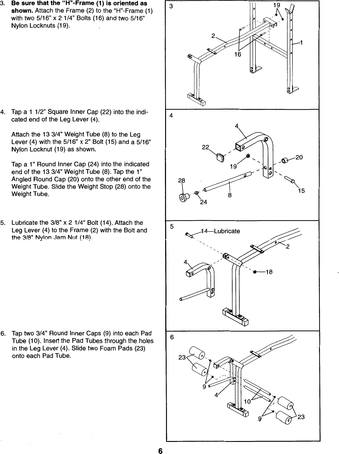Page 6 of 12 - Weider Weider-130-Bench-Webe1306-Users-Manual-  Weider-130-bench-webe1306-users-manual