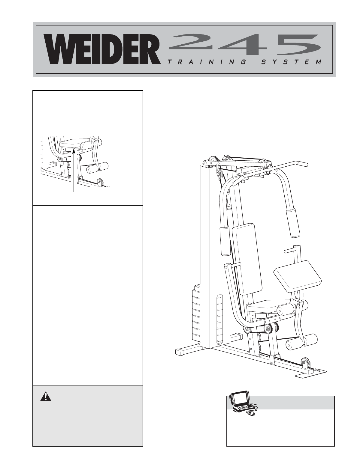 Weider 245 Exercise Chart