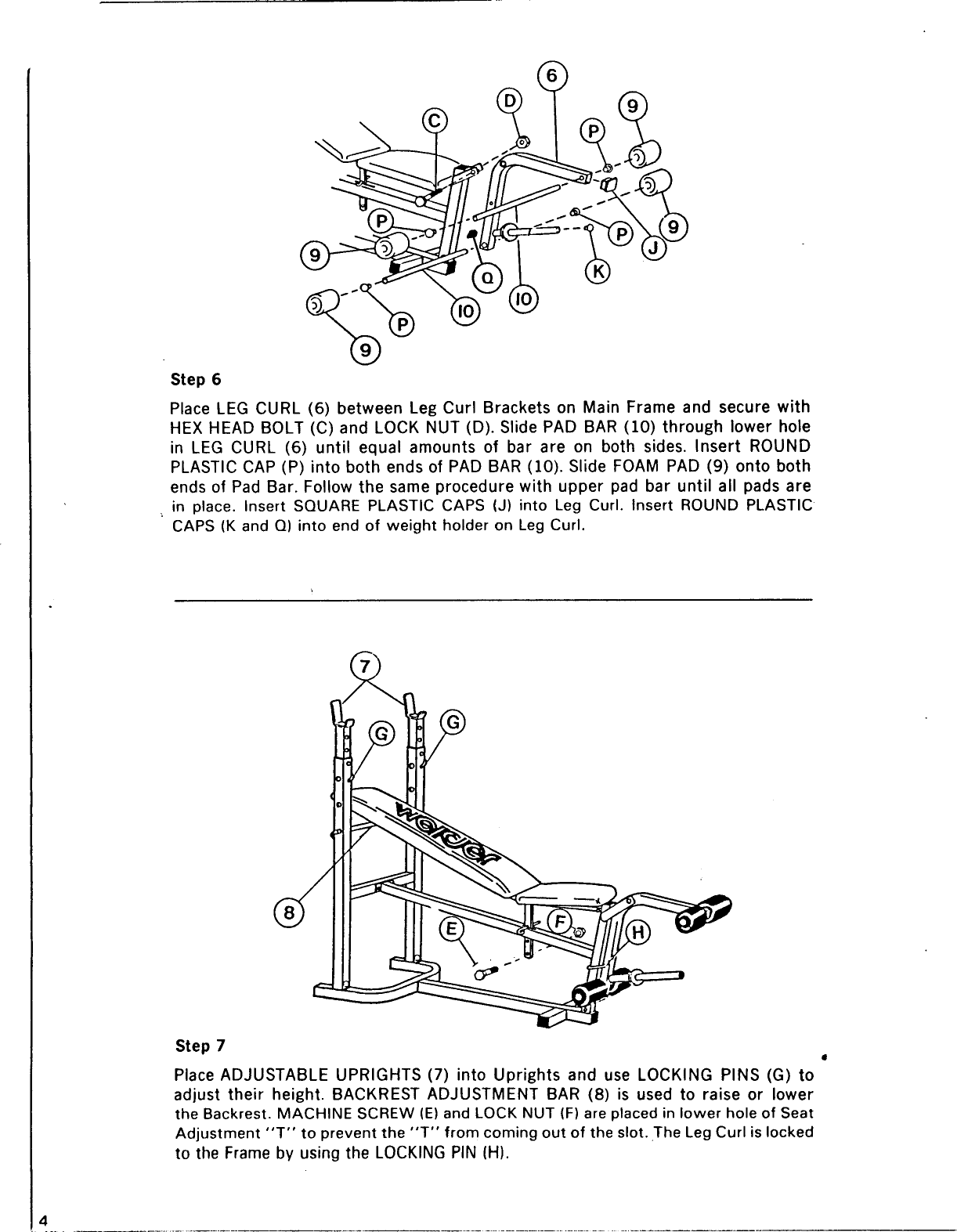 Page 5 of 9 - Weider Weider-340-Classic-Bench-Wb340-Users-Manual-  Weider-340-classic-bench-wb340-users-manual