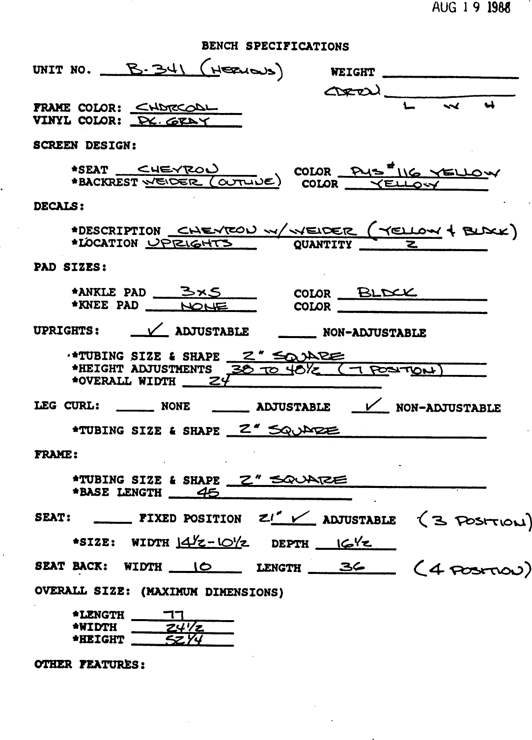 Page 9 of 9 - Weider Weider-340-Classic-Bench-Wb340-Users-Manual-  Weider-340-classic-bench-wb340-users-manual