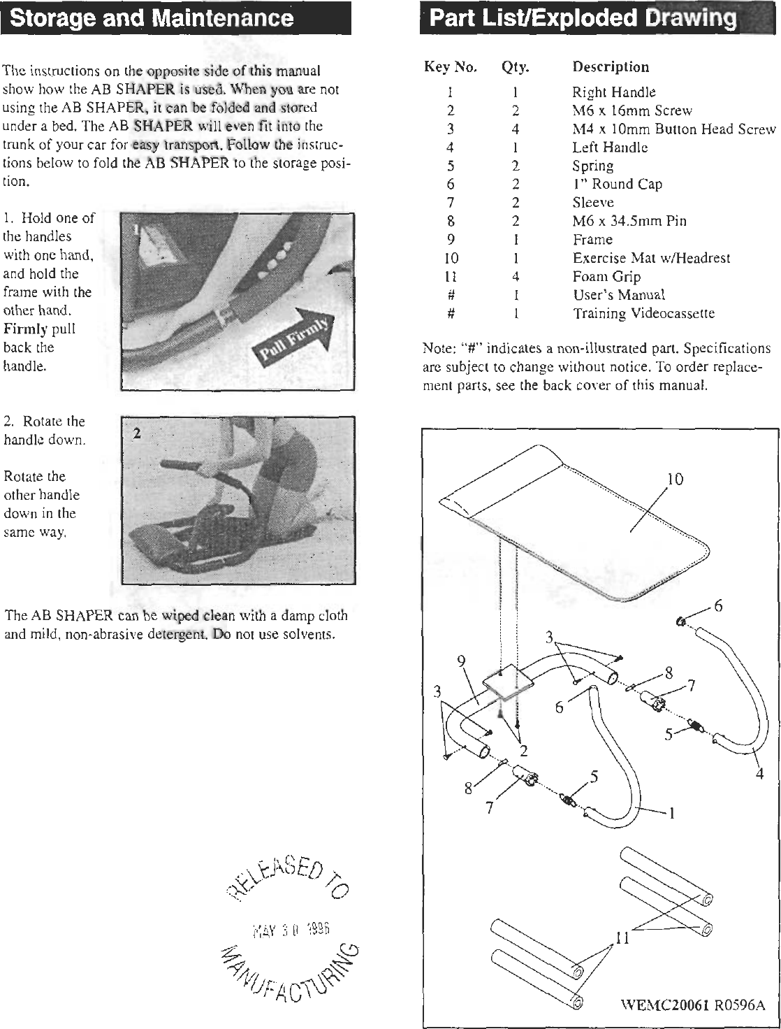 Page 7 of 8 - Weider Weider-Ab-Shaper-Wemc2006-Users-Manual-  Weider-ab-shaper-wemc2006-users-manual