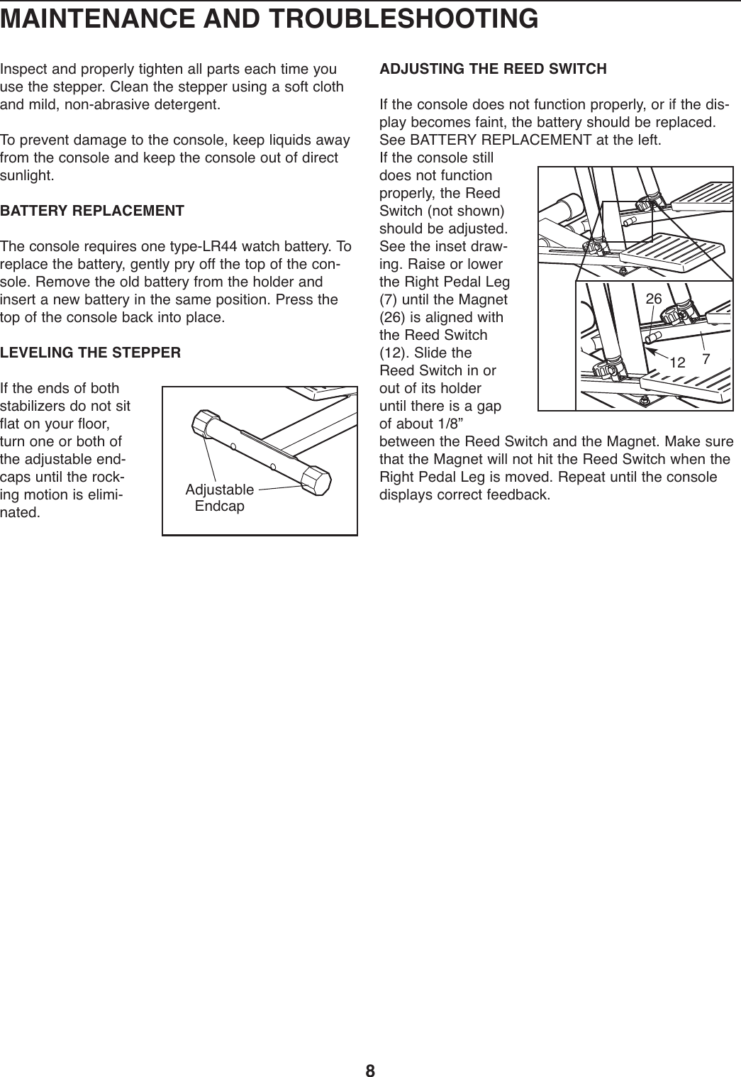 Page 8 of 12 - Weider Weider-Aerostepper-West2002-Users-Manual- 285430  Weider-aerostepper-west2002-users-manual