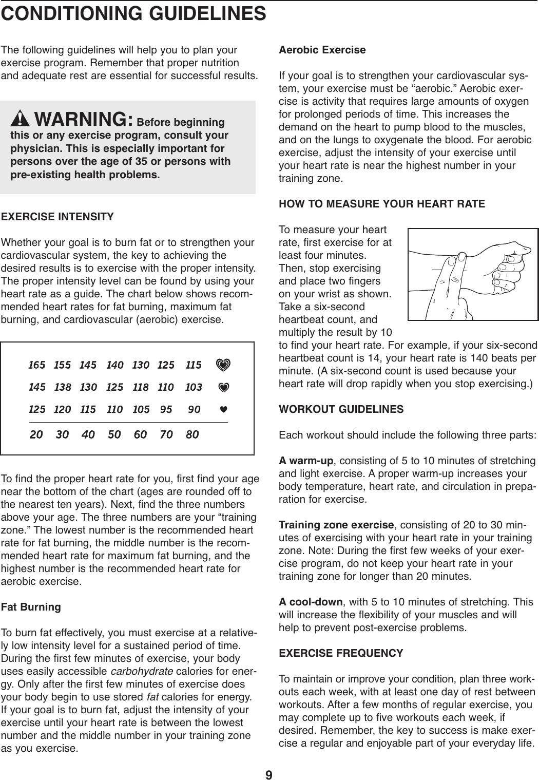 Page 9 of 12 - Weider Weider-Aerostepper-West2002-Users-Manual- 285430  Weider-aerostepper-west2002-users-manual