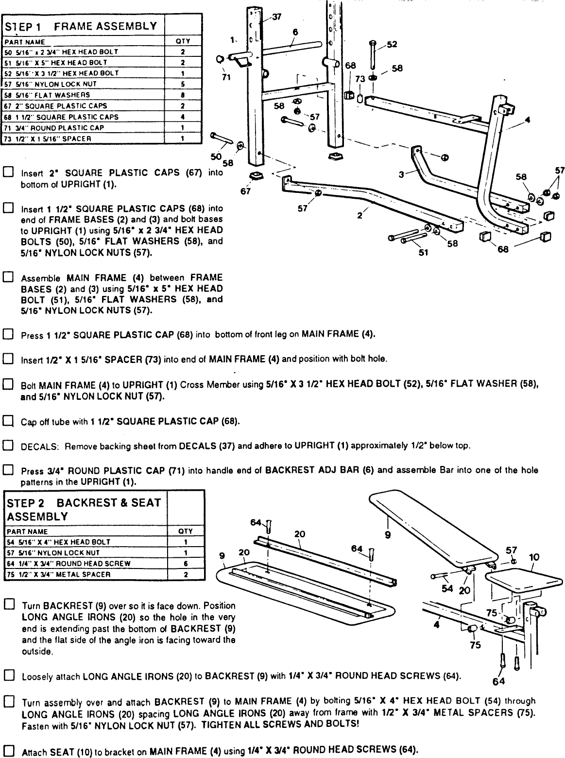 Page 5 of 9 - Weider Weider-Cobra-400-Home-Gym-E400-Users-Manual-  Weider-cobra-400-home-gym-e400-users-manual