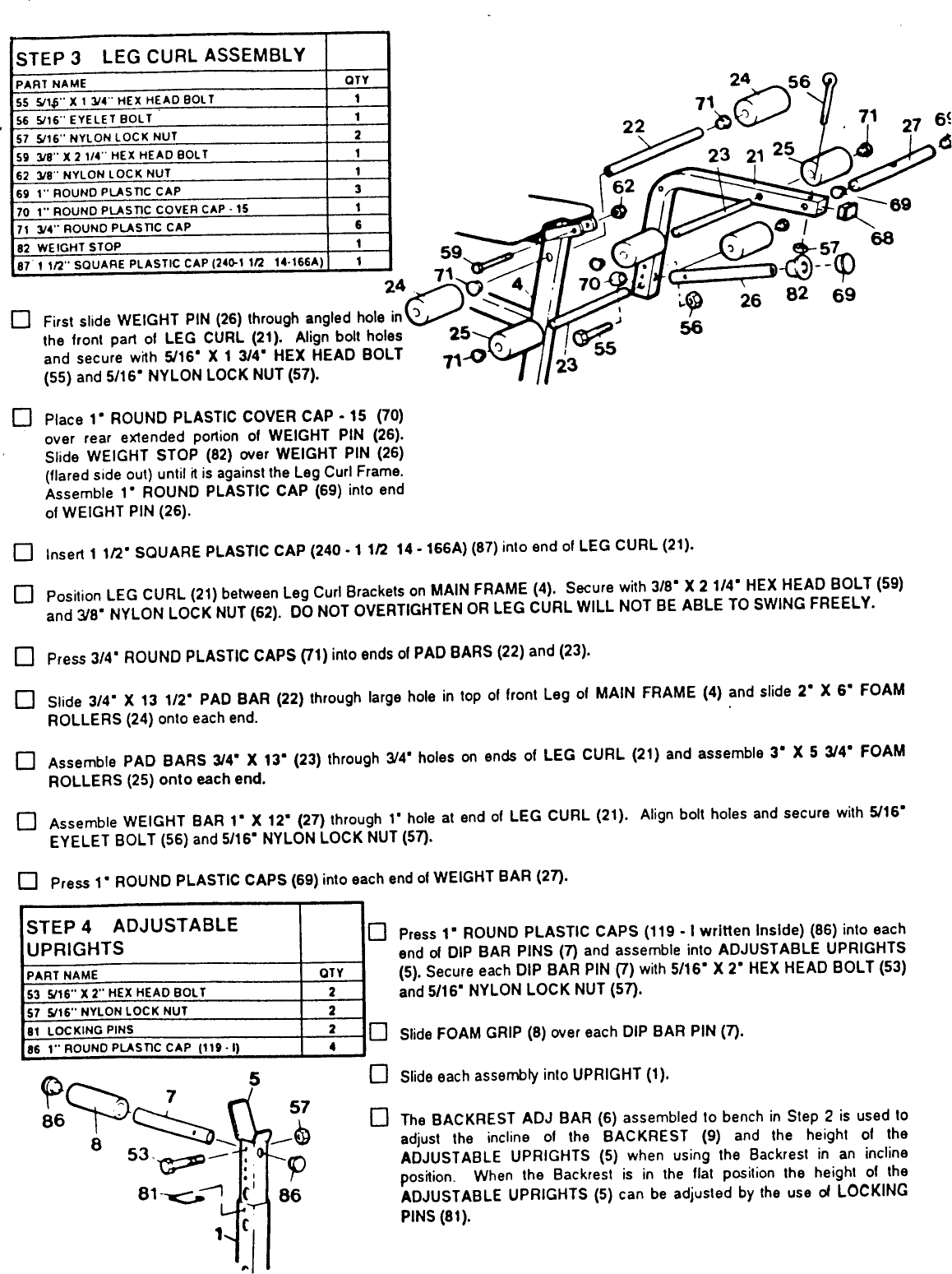 Page 6 of 9 - Weider Weider-Cobra-400-Home-Gym-E400-Users-Manual-  Weider-cobra-400-home-gym-e400-users-manual
