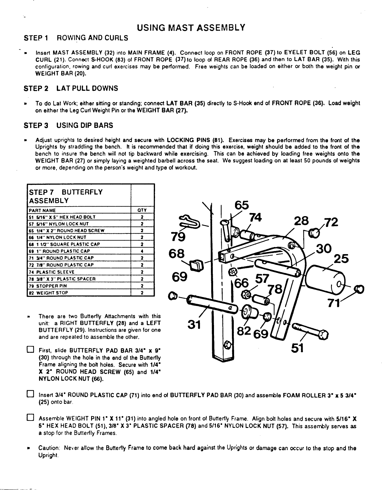 Page 8 of 9 - Weider Weider-Cobra-400-Home-Gym-E400-Users-Manual-  Weider-cobra-400-home-gym-e400-users-manual