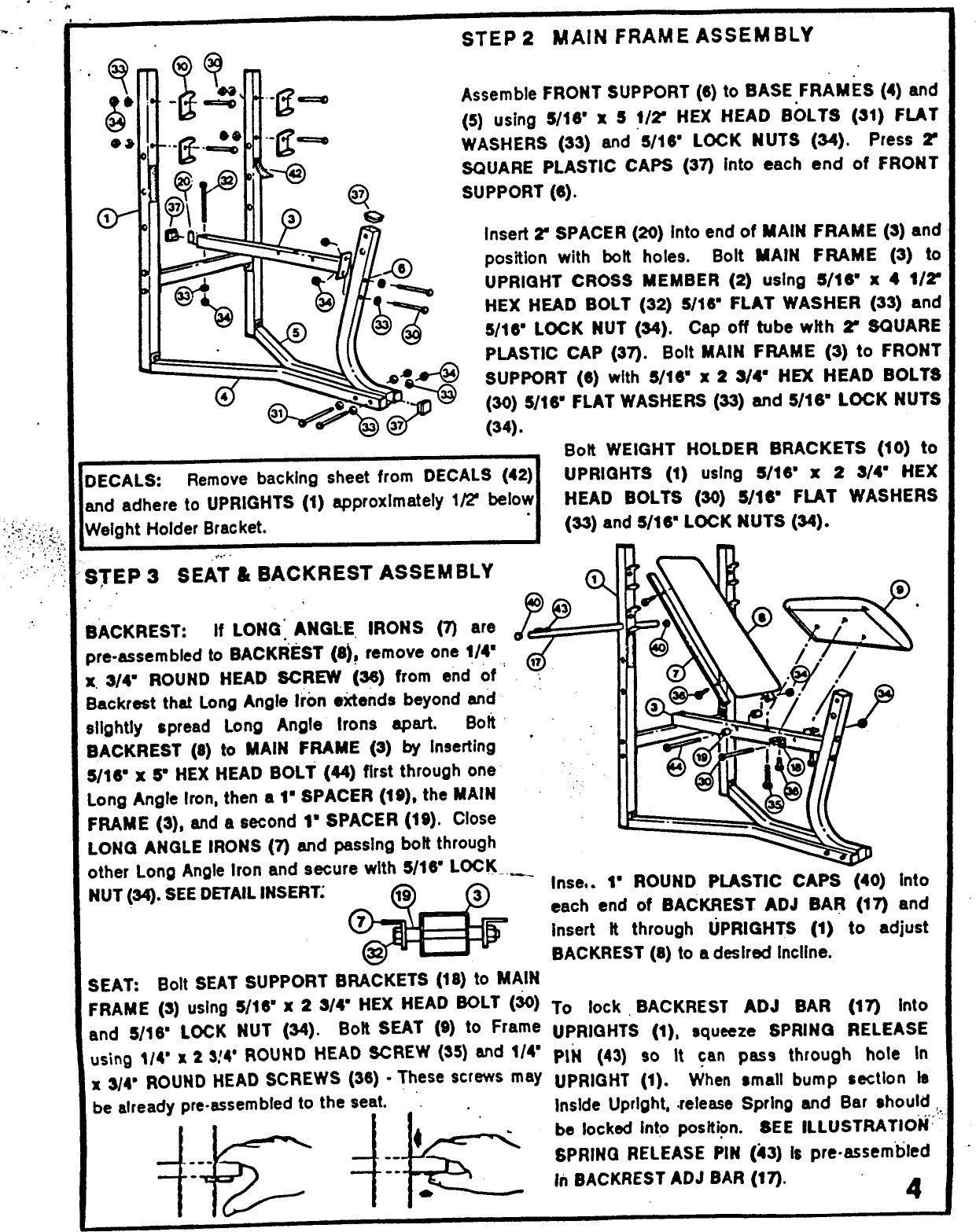 Page 4 of 5 - Weider Weider-D4700-Owner-S-Manual