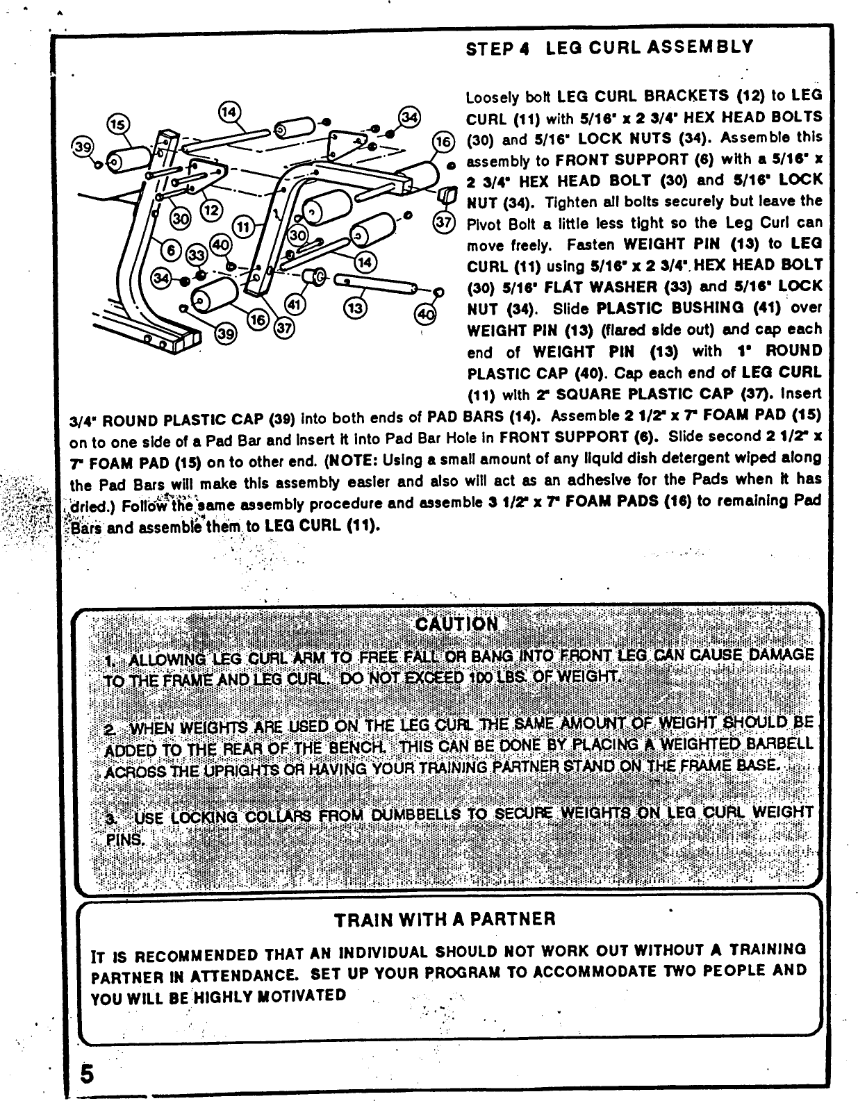 Page 5 of 5 - Weider Weider-D4700-Owner-S-Manual