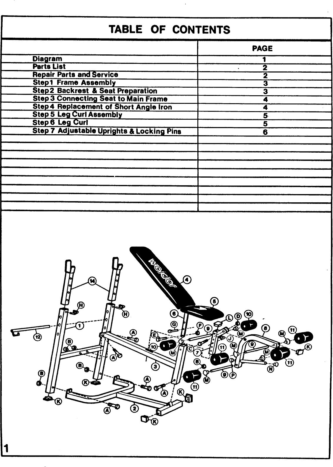 Page 2 of 7 - Weider Weider-F9440-Owner-S-Manual