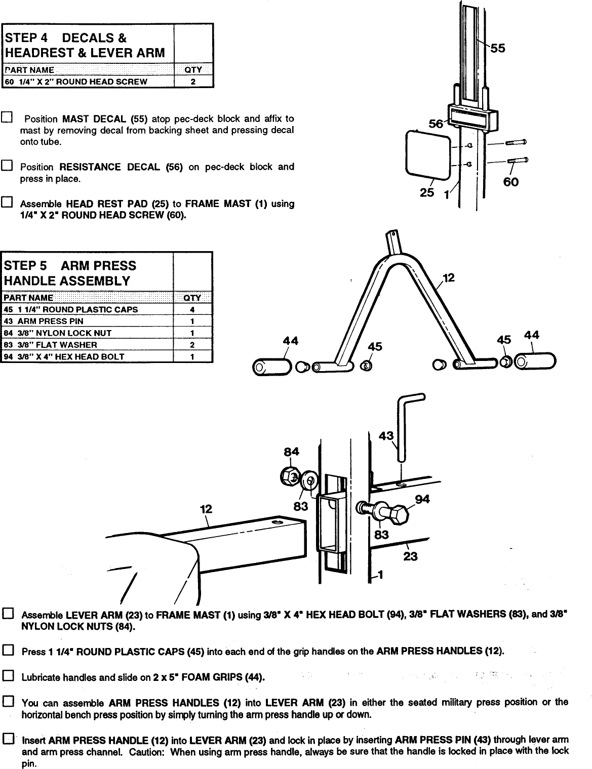Page 8 of 11 - Weider Weider-Power-Master-Plus-Bench-E550-Users-Manual-  Weider-power-master-plus-bench-e550-users-manual