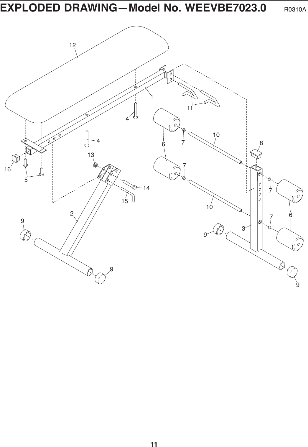 Page 11 of 12 - Weider Weider-Pro-120-Bench-Weevbe7023-Users-Manual- *WEEVBE70230-197220(UK)  Weider-pro-120-bench-weevbe7023-users-manual